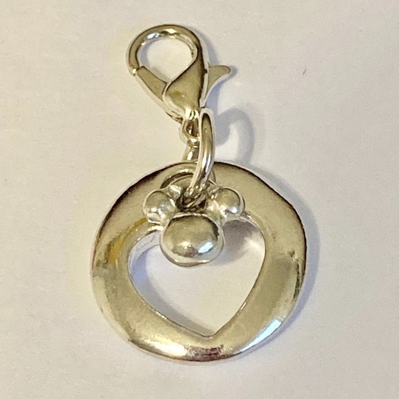 Vintage Mickey Mouse Heart Charm Bracelet Zipper Pull Backpack Purse Silver Tone - Picture 4 of 9